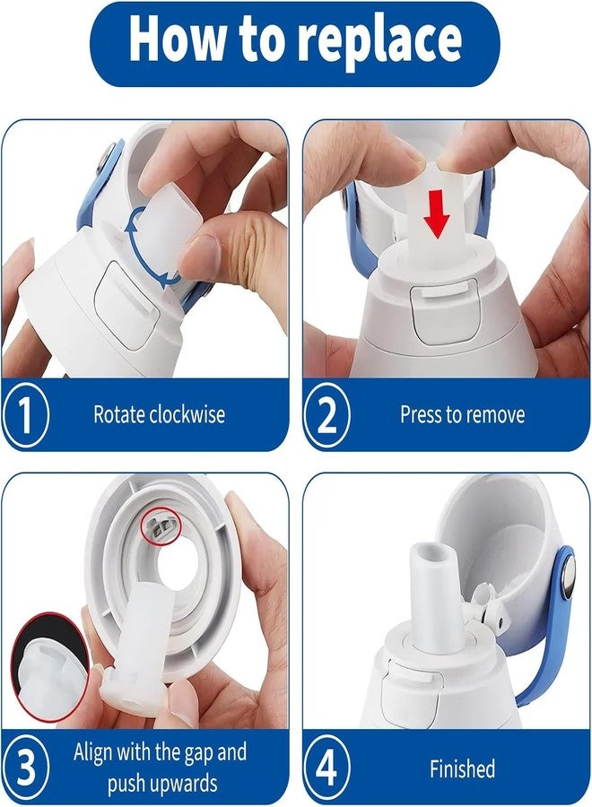 Dollform 10 Pack Water Bottle Mouthpiece Replacement Compatible with Brita Bottle, Silicone Water Bottles Mouthpiece Replacement, Compatible with Brita Filter Water Bottle & Stainless Steel Bottles Parts - Image 5