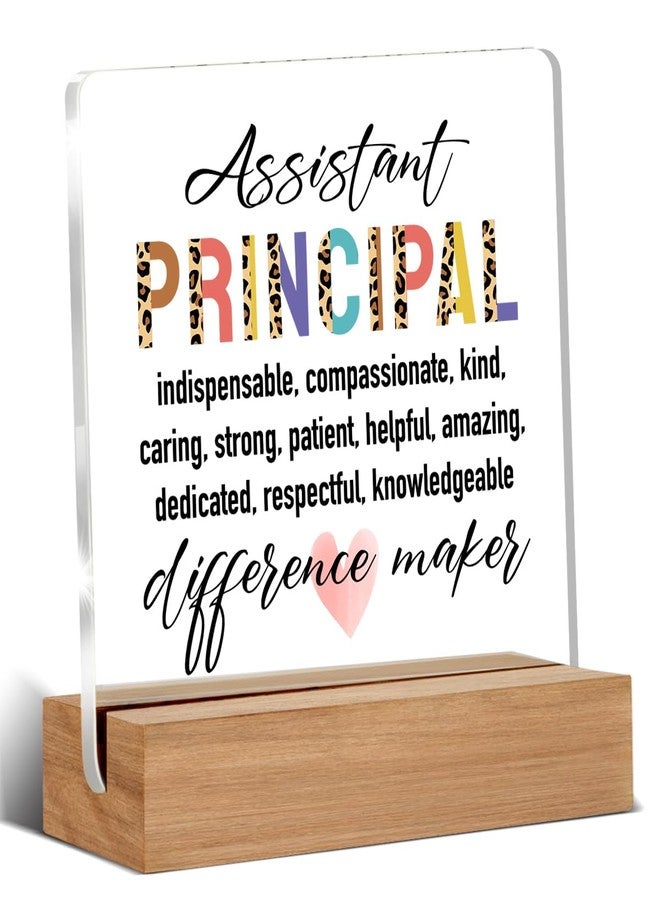 WEZADUK Assistant Principal Gifts for Women Men, Assistant Principal Appreciation Gifts Back to School, Unique Office Decorative Signs Plaque for Desk - Image 1
