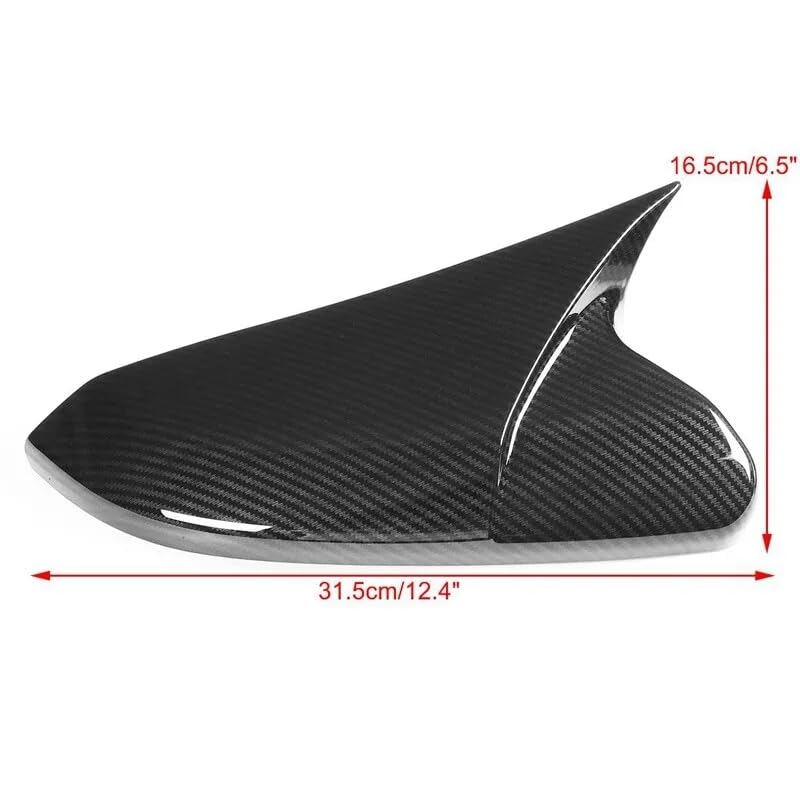 RONTCOS Side Mirror Cover Caps Rearview Cover ABS Ox Horn Door Side Mirror Trim Cover For Honda Civic 10th Gen 2016-2021 (Carbon Fiber) - Image 4
