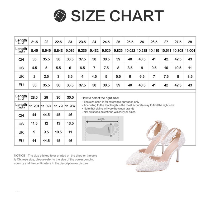 1 Pair of Toe Shoes Lace Shoes Bride Wedding Dress Shoes (White) - Image 2