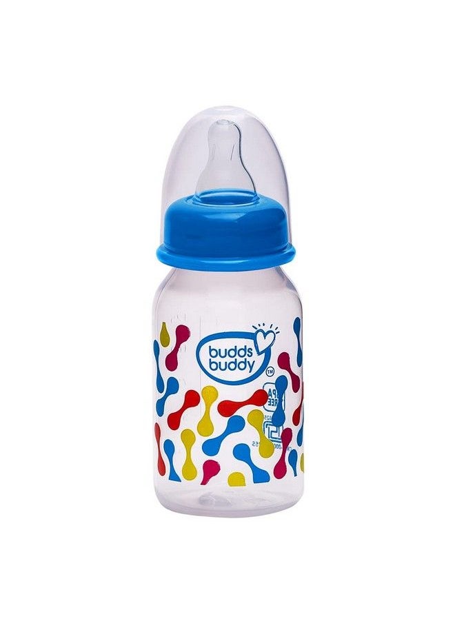 BuddsBuddy Zoe Bpa Free Regular Neck Baby Feeding Bottle (Blue 125 Ml)  - Image 2