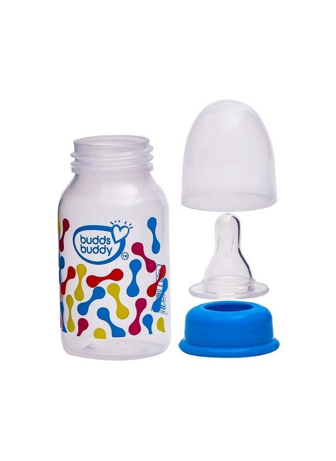 BuddsBuddy Zoe Bpa Free Regular Neck Baby Feeding Bottle (Blue 125 Ml)  - Image 4