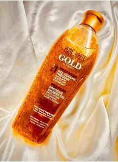 Pure White Cosmetics Gold Glowing Shower Gel For Exfolianting & Cleansing And Moisturizing 200 ml 