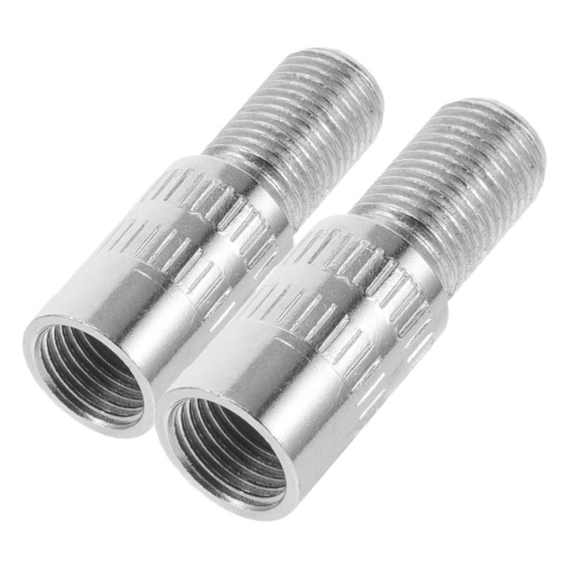 Chrome Plated Valve Extension Caps 2 Pack For Car Truck Motorcycle Bicycle Tires - Image 2