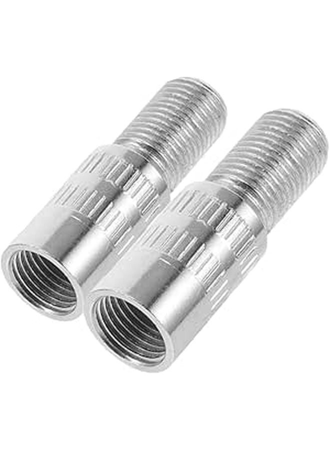 Chrome Plated Valve Extension Caps 2 Pack For Car Truck Motorcycle Bicycle Tires - Image 1