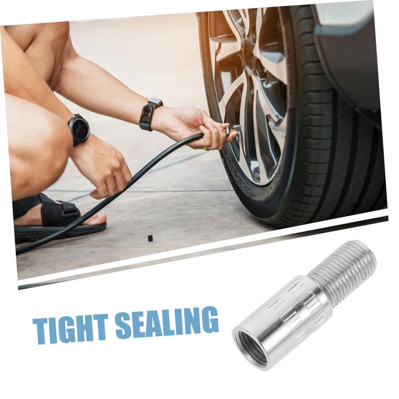 Chrome Plated Valve Extension Caps 2 Pack For Car Truck Motorcycle Bicycle Tires - Image 4