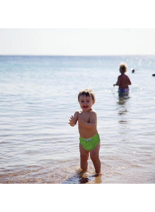 KaWaii Baby Reusable Cloth Swim Diaper for Pool, Beach Swimming Lessons, Unisex Lightweight Mesh Inner (Green S, 12-25 lbs) - Image 1