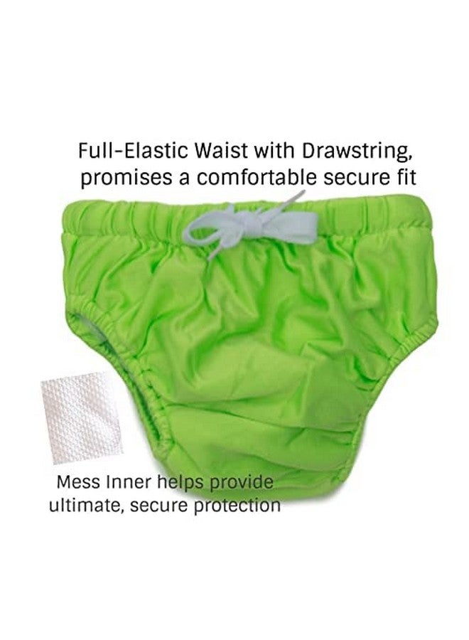 KaWaii Baby Reusable Cloth Swim Diaper for Pool, Beach Swimming Lessons, Unisex Lightweight Mesh Inner (Green S, 12-25 lbs) - Image 2
