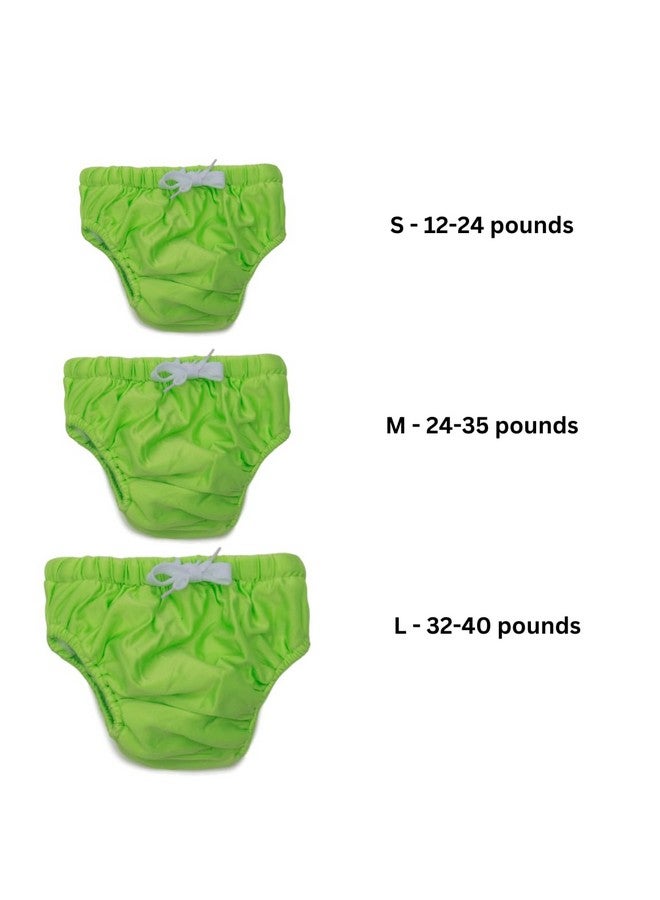 KaWaii Baby Reusable Cloth Swim Diaper for Pool, Beach Swimming Lessons, Unisex Lightweight Mesh Inner (Green S, 12-25 lbs) - Image 4