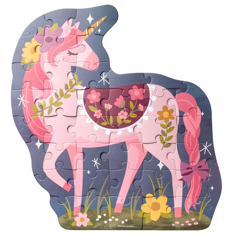 Stephen Joseph Shaped Jigsaw Puzzle 40 Pieces Preschool Toddler Puzzle Unicorn - Image 3