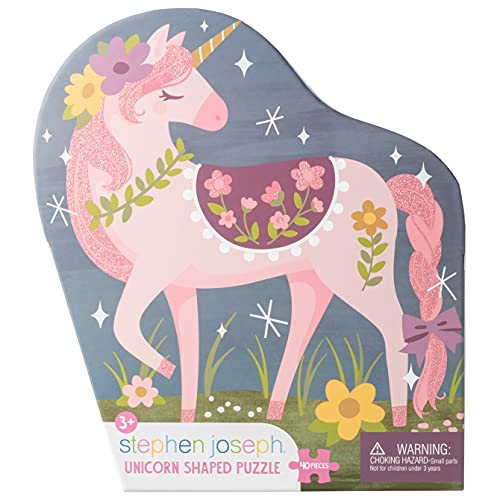 Stephen Joseph Shaped Jigsaw Puzzle 40 Pieces Preschool Toddler Puzzle Unicorn - Image 5