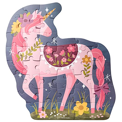 Stephen Joseph Shaped Jigsaw Puzzle 40 Pieces Preschool Toddler Puzzle Unicorn - Image 1