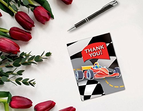 Stonehouse Collection | Race Car Thank You Note Card | 10 Boxed Cards & Envelopes | USA Made (Standard) - Image 3