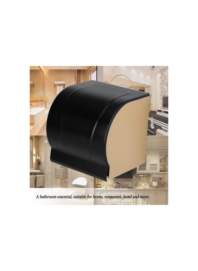 GGOOT Roll Paper Towel Holder, Wall Mounted Toilet Paper Holder Stand Tissue Paper Roll Dispenser Aluminum Bathroom Hardware Accessory 4.92 x 4.92 x 4.92inch - Image 5