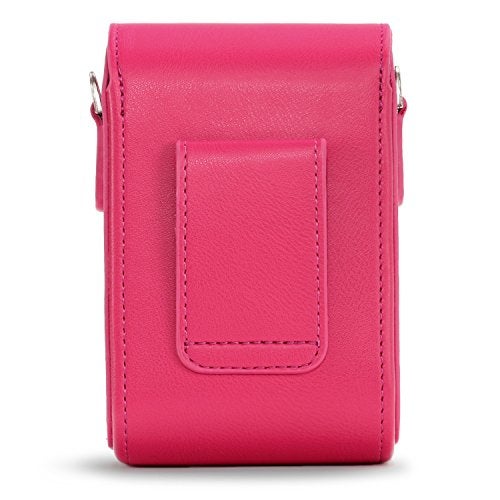 MegaGear Leather Camera Case with Strap compatible with Canon PowerShot G7 X Mark III G7 X Mark II G7 X MG1255 Hot Pink - Image 3