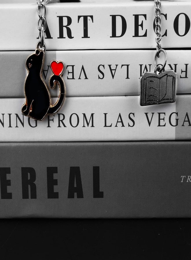PLwelth 2Pcs Cat Bookmarks for Women Men Cute Book Marks for Cat Lovers Students Teachers Inspirational Bookmarks for Reading Accessories Funny Bookmark for Her Him Christmas Birthday Graduation Gifts - Image 3