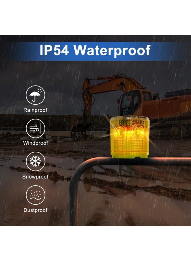 Aolyty Solar Strobe Warning Light Strong Magnetic Base Flashing Super Bright 360 Degree Automatically Turn On Waterproof for Construction Traffic Factory (Blue) - Image 4