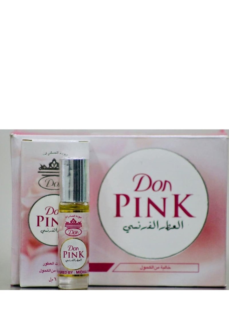 don Pink French Fragrance Roll On Perfume 6 ML 12 Pcs - Image 1