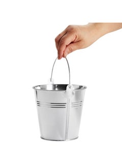 Juvale Juvale 12 Pack Galvanized Metal Buckets with Handles for Party Decorations, Small Tin Pails (4.7 in)  - Image 5