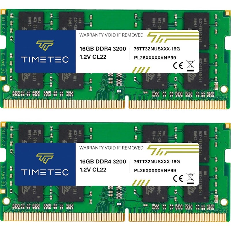 Premium 32GB Kit 2x16GB DDR4 3200MHz PC4-25600 SODIMM Laptop RAM 260-Pin 1.2V CL22 Non-ECC Unbuffered For Laptop Notebook Mini PC All-in-One - Image 1