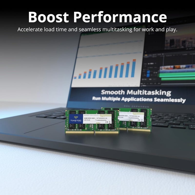 Premium 32GB Kit 2x16GB DDR4 3200MHz PC4-25600 SODIMM Laptop RAM 260-Pin 1.2V CL22 Non-ECC Unbuffered For Laptop Notebook Mini PC All-in-One - Image 3