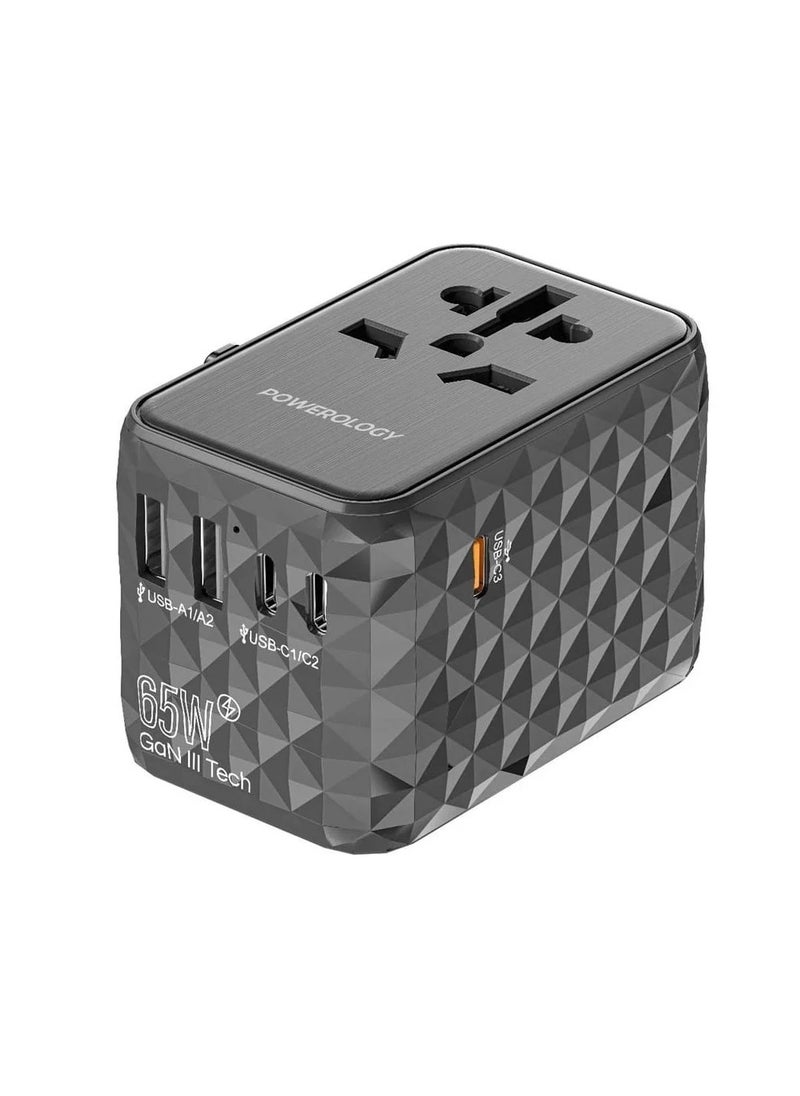 Universal 65W Travel Adapter – X3 PD Fast Charging Ports & X2 USB 15W Ports – Multi-Device Charger for Laptops, Smartphones & Tablets (Gray) - pzsku/Z2A0D963FC63024A70C2CZ/45/1741268977/32bbc7be-bde2-4e1d-9f25-ddefec046881