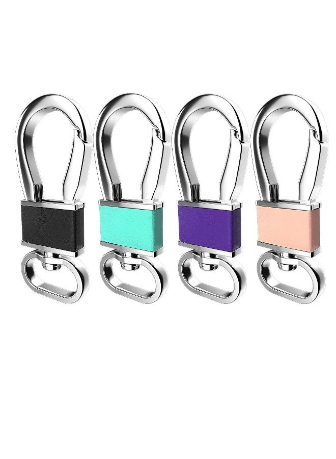 4 Pack Metal Carabiner Keychain Key Clip Hook, Key Rings Key Chain Ring Holder Organizer for Car Key Finder - Image 1