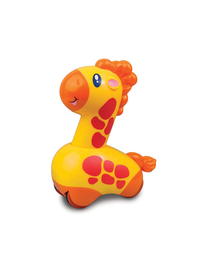 Happy Kids Little Learners Press And Go Animals - Zooming Action, Rubberized Wheels, Works On Hard Floor And Carpet, 12M+ - Image 1