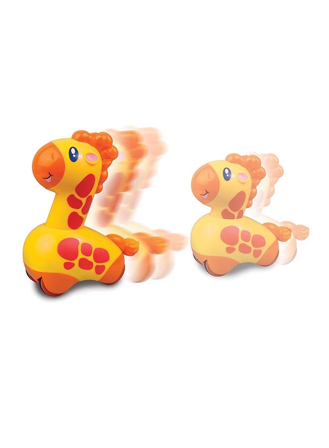 Happy Kids Little Learners Press And Go Animals - Zooming Action, Rubberized Wheels, Works On Hard Floor And Carpet, 12M+ - Image 3