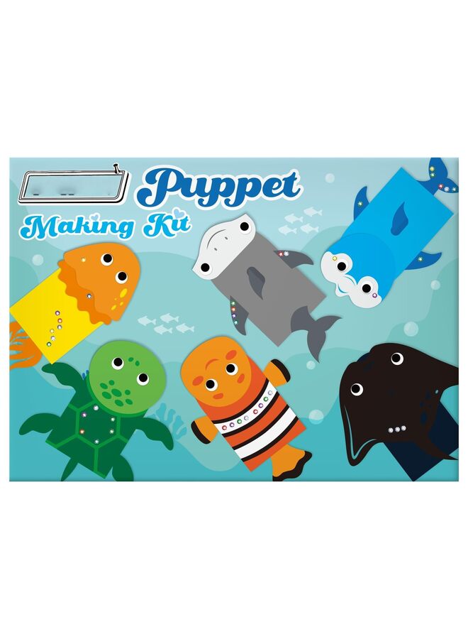 6PCS Hand Puppet Making Kit, Art Craft Felt Sock Puppet Toys, Creative DIY Make Pompoms Wiggle Googly Eyes Storytelling Role Play Party Supplies Gift for Kids (Ocean Animals) - Image 5