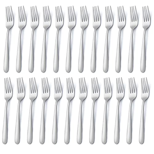 Pleafind 24Pcs Dinner Forks 71 Inch Forks Silverware Silverware Forks Stainless Steel Forks Mirror Polished Forks Silverware Set Forks Use for Home Kitchen or Restaurant Dishwasher Safe