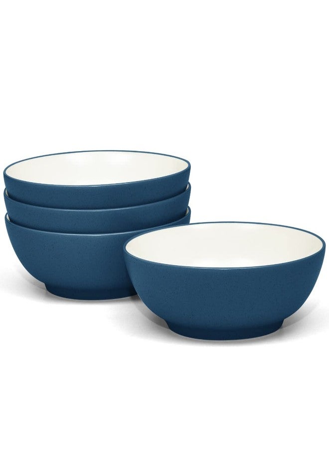 Noritake Colorwave Blue Set of 4 Coupe Cereal Bowls, 7", 27 oz. - Image 1
