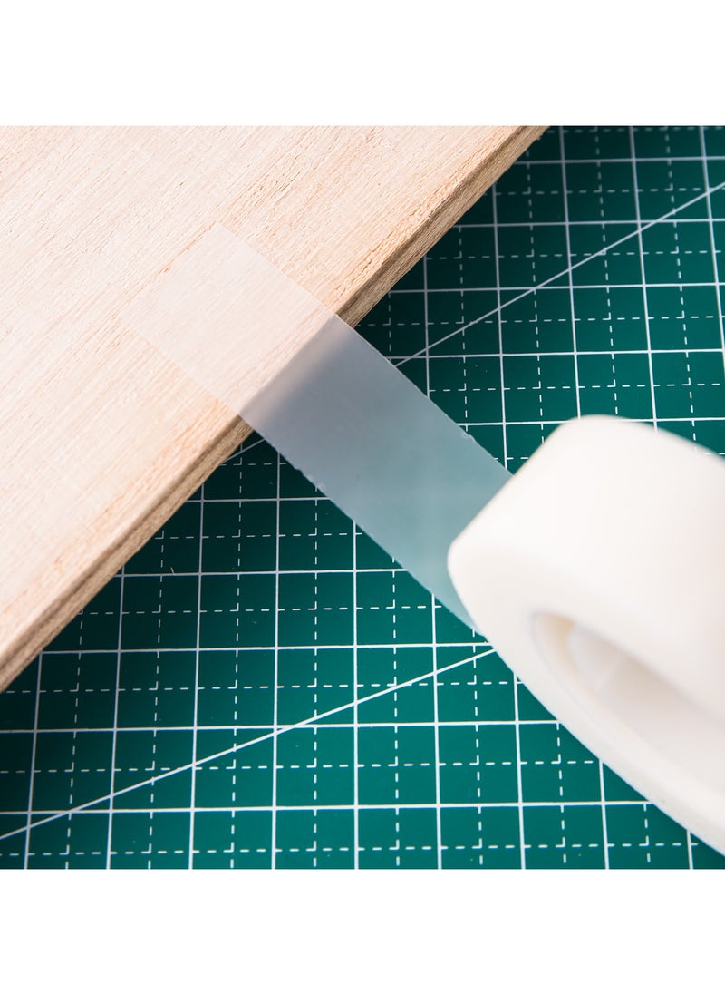 Deli - Deli EA30110 Stick Up BOPP Invisible Tape, 18mm x 33m, Non-Toxic, Low Odor, with Dispenser - Image 1