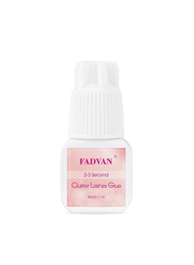 FADVAN غراء تمديد الرموش الفردية السوداء، لاصق رموش حساس، طويل الأمد، بدون دخان وبدون تهيج، مقاوم للماء، للاستخدام الشخصي - Image 1