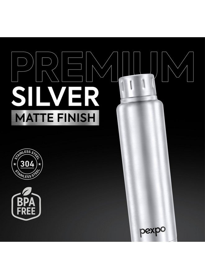Pexpo Cameo ISI Certified Vacuum Insulated 500ml Stainless Steel Water Bottle - Silver | Hot & Cold Upto 6-8 Hours | Leak Proof | Office, School, Gym, & Travelling|Men, Women & Kids - Image 4
