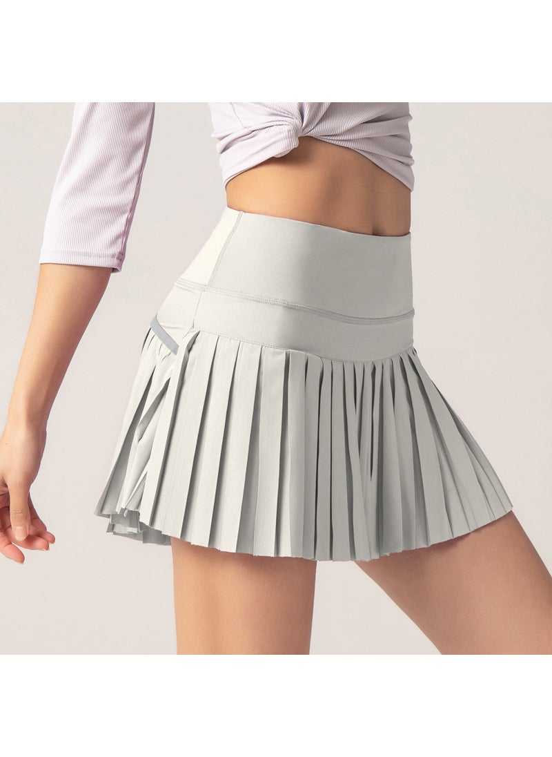 Sporty Tennis Skort Womens Running Shorts Breathable Quick Dry Fitness Mini Skirt Summer Outdoor Activities Gymwear Light Blue  - Image 2