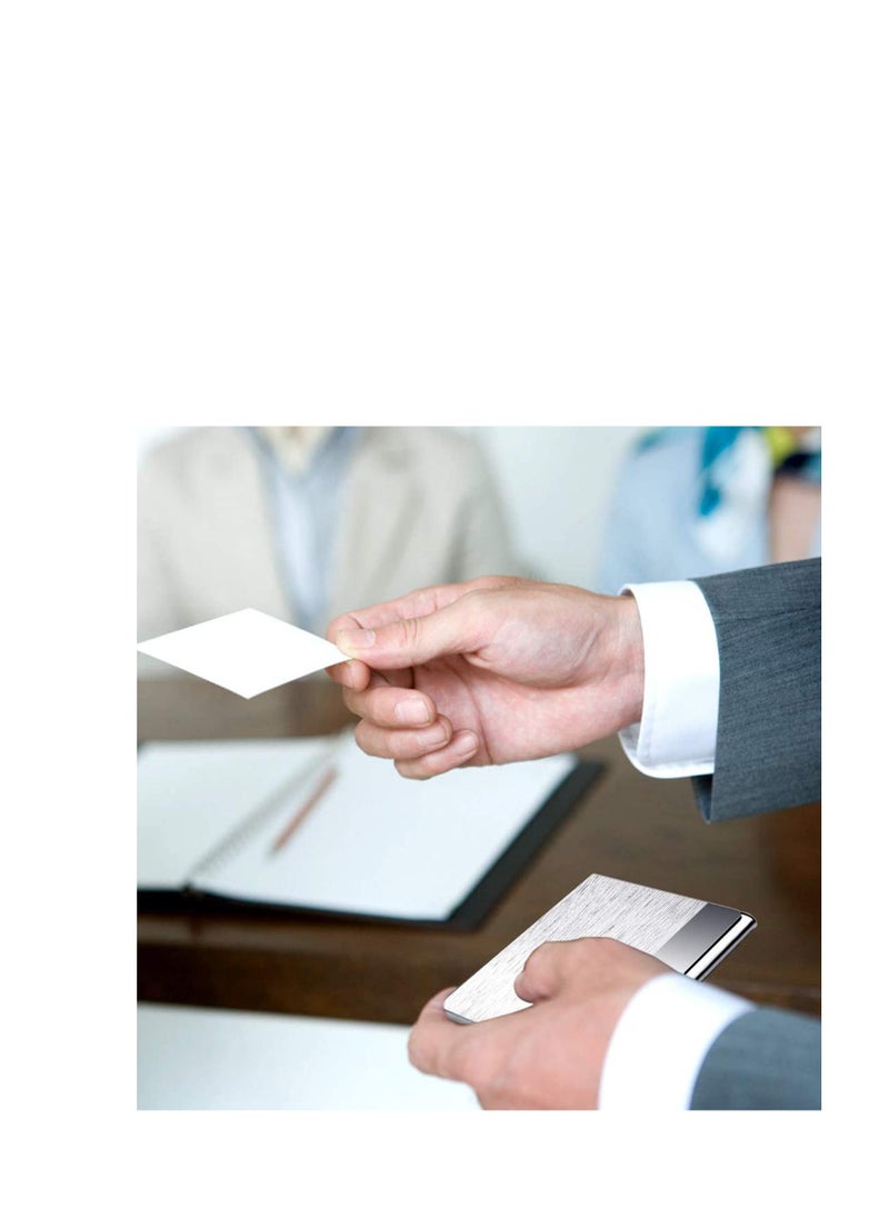 SYOSI Business Card Holder Case 3 PCS Card Holder Business Stainless Steel Card Holder Professional Business Name Card Case Organiser for Business Card ID Credit Card  - Image 5