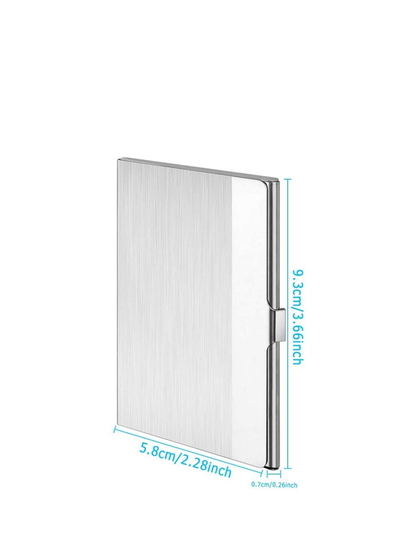 SYOSI Business Card Holder Case 3 PCS Card Holder Business Stainless Steel Card Holder Professional Business Name Card Case Organiser for Business Card ID Credit Card  - Image 4