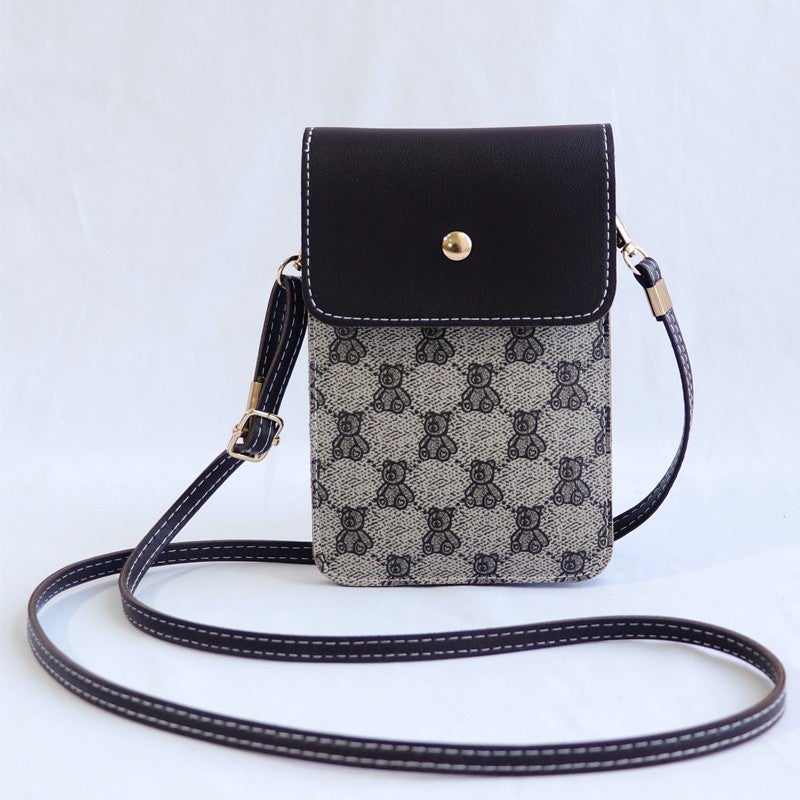 Touch Screen Mobile Phone Bag Messenger Bag Women'S Simple Vertical Universal Sweet Mini Bag Coin Purse - Image 1