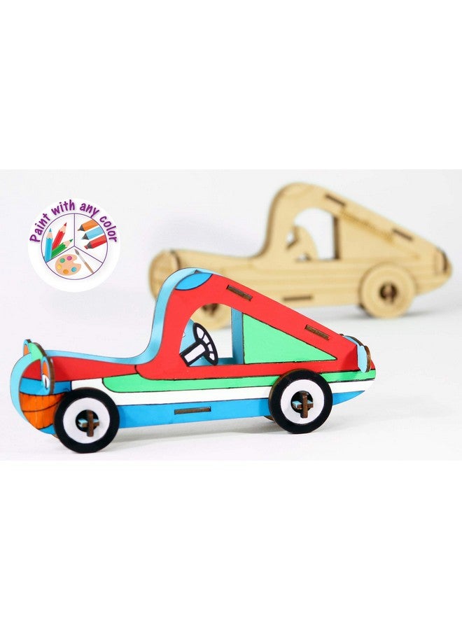 فنفينشين سيارة فنفنشن - نموذج تلوين ثلاثي الأبعاد (عبوة من 6 قطع) - منظم مكتب وحامل أقلام - لعبة ألغاز ثلاثية الأبعاد لتعلم العلوم والرياضيات والهندسة والتكنولوجيا - مجموعة فنية وتلوين ورسم للأطفال - هدية عيد ميلاد، مجموعة حفلات اصنعها بنفسك للأطفال - Image 4