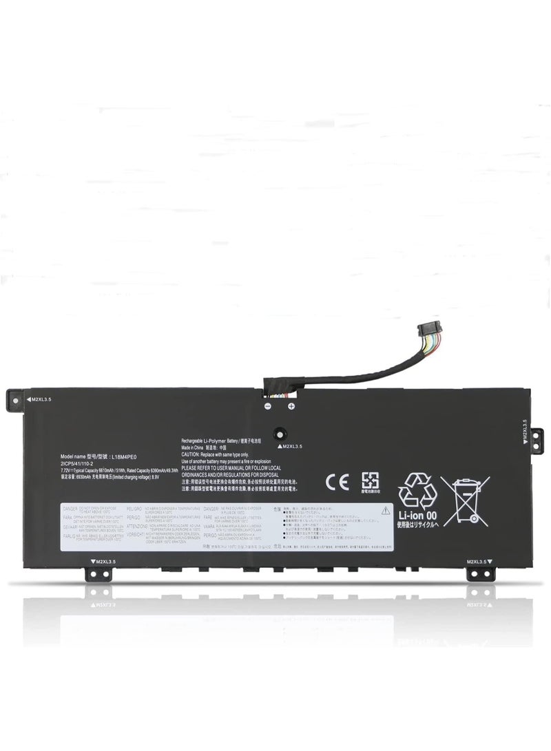 Terabyte New L18M4PE0 battery (7.72V, 51Wh, 6610mAh) is compatible with Le.novo Yoga C740-14 series, - Image 1