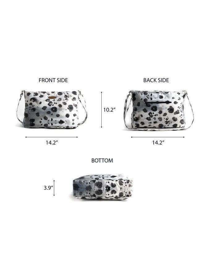 ميزون دي هيرمين حقيبة يد Maison d' Hermine من القماش القطني، حقيبة كروس بودي، حقيبة كتف للنساء والرجال، حقيبة تسوق للسفر، حقيبة كتف للاستخدام اليومي، متعددة الجيوب، بسحاب (Cheeta) - Image 2