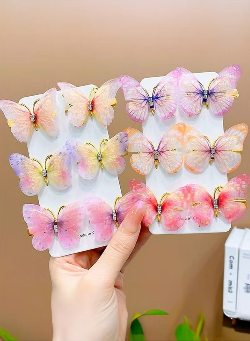 Ucanbe 10-Piece Glitter Butterfly Hair Clips Set – Sparkling Hair Accessories for Teens & Women | Random Color Cute Hairpins for Daily Wear, Parties & Gifts - Image 2