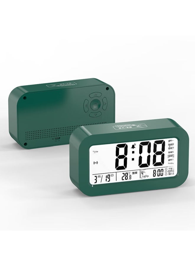 Compas Electronic Alarm Clock For Students, Wake-up Aid, Digital Clock, Children's Alarm Clock 801, Rechargeable, Dark Green - Image 5