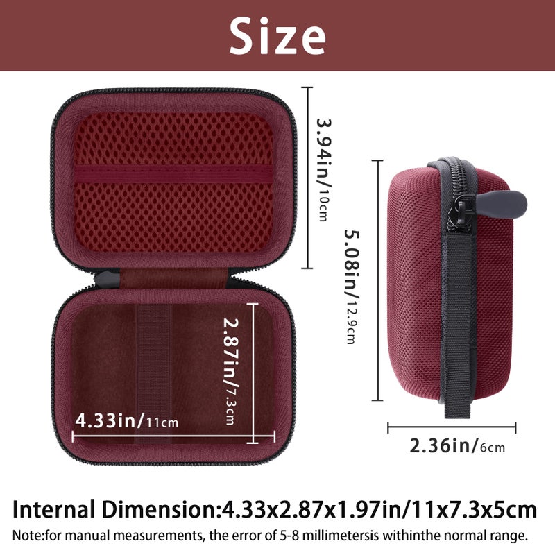 Khanka حافظة سفر صلبة بديلة لكاميرا كوداك PIXPRO FZ55/FZ45/FZ43 الرقمية، حافظة فقط. (أحمر) - Image 3