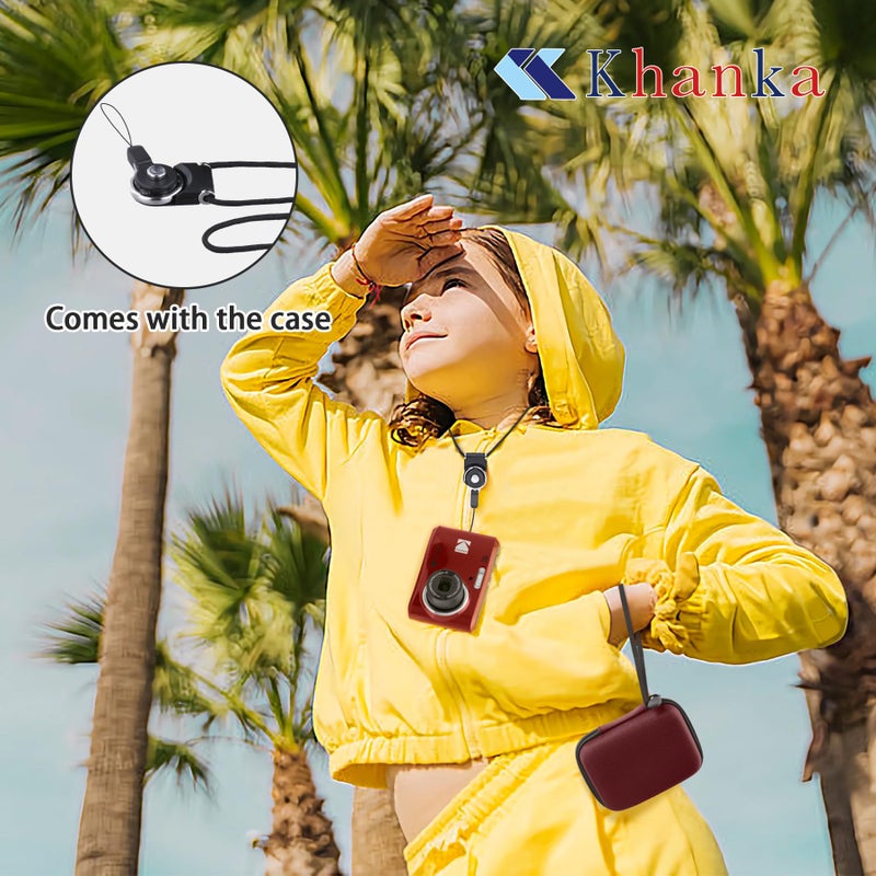 Khanka حافظة سفر صلبة بديلة لكاميرا كوداك PIXPRO FZ55/FZ45/FZ43 الرقمية، حافظة فقط. (أحمر) - Image 4