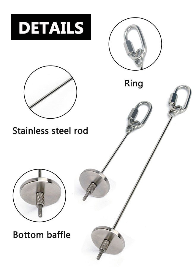وهاواي 2pcs Stainless steel parrot fruit and vegetable stick holder - bird feeding toy, foraging toy, treatment string - Image 3