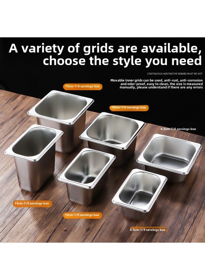 Stainless Steel Seasoning Box Commercial Kitchen Seasoning Bottle With Lid Suit Combination Seasoning Jar Household Oil Salt Sauce Vinegar-Colour:Single Row 3 Cells (frame + Cover + 6/6.5)-Capacity:By Default - Image 5