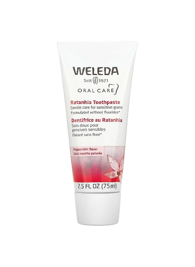 Weleda Weleda, Oral Care, Ratanhia Toothpaste, Peppermint, 2.5 fl oz (75 ml)  - Image 1