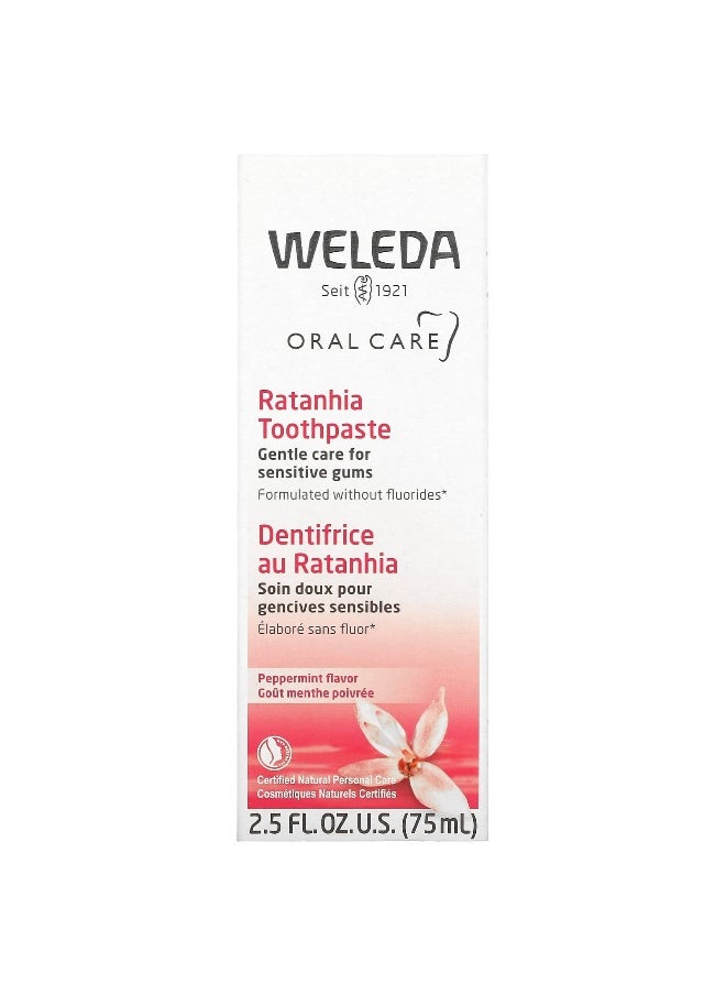 Weleda Weleda, Oral Care, Ratanhia Toothpaste, Peppermint, 2.5 fl oz (75 ml)  - Image 2